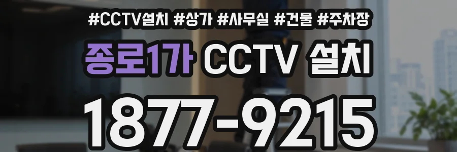종로1가 CCTV 설치