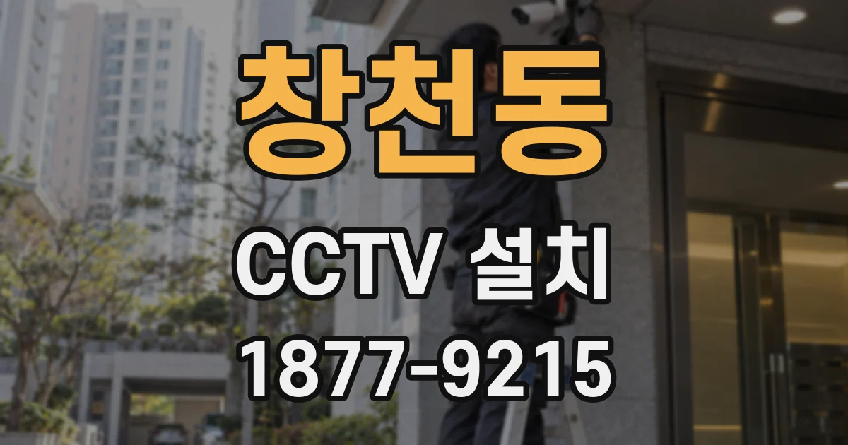 창천동 CCTV 설치