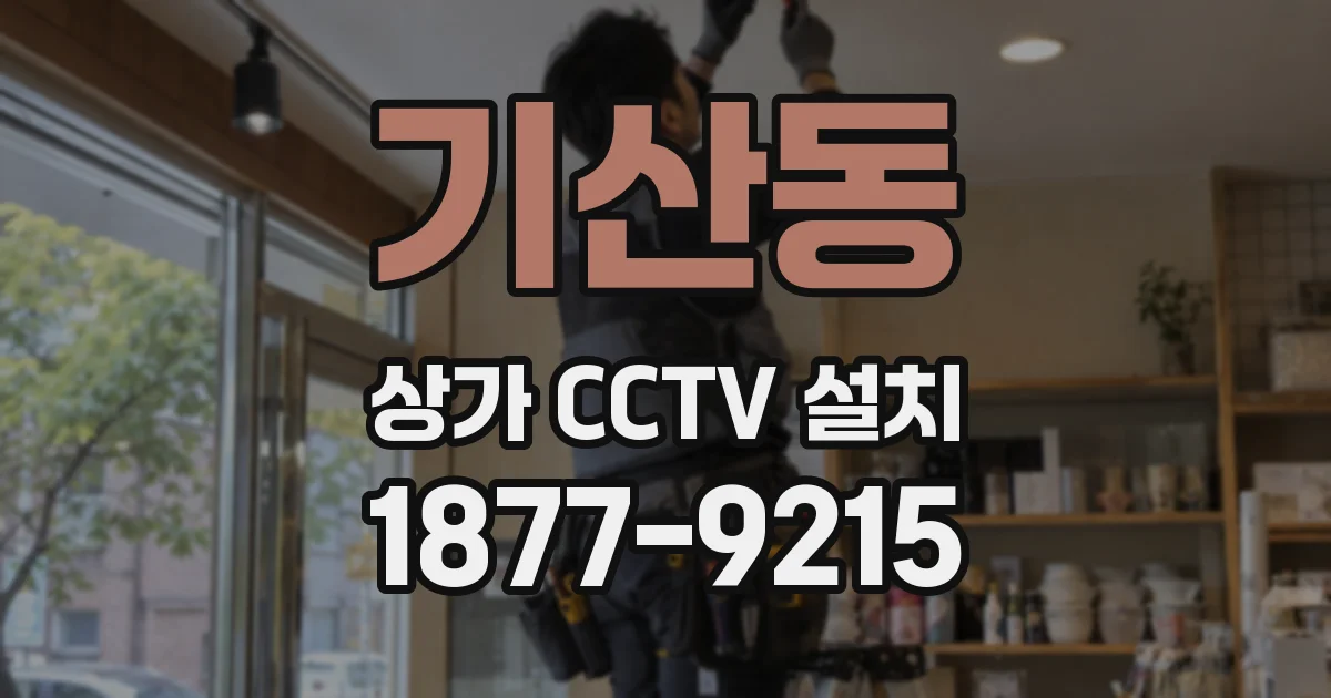 기산동 상가 CCTV 설치