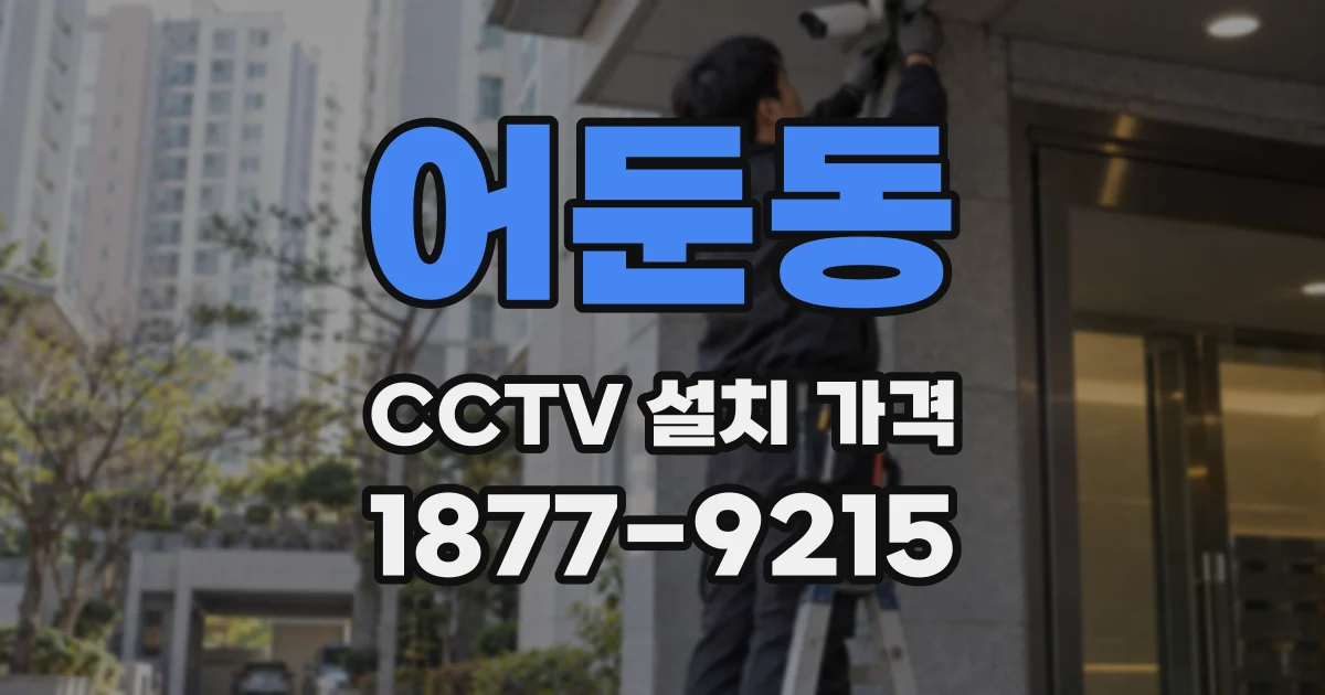 어둔동 CCTV 설치 가격