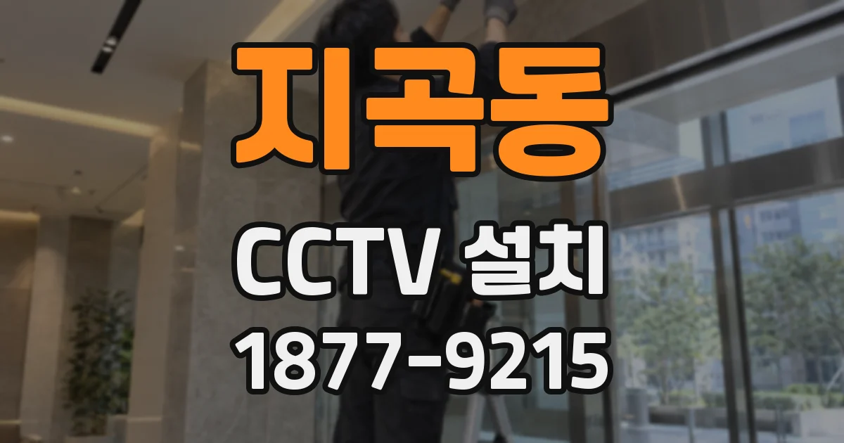 지곡동 CCTV 설치