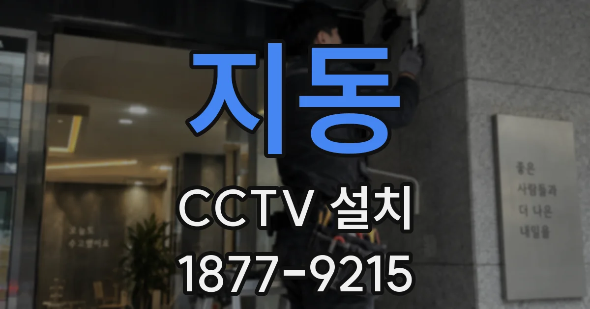 지동 CCTV 설치