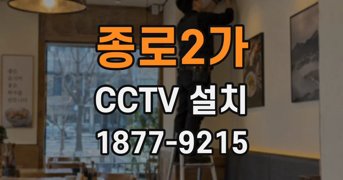 종로2가 CCTV 설치