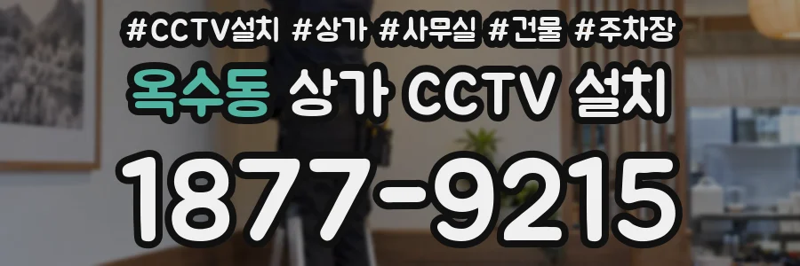 옥수동 상가 CCTV 설치