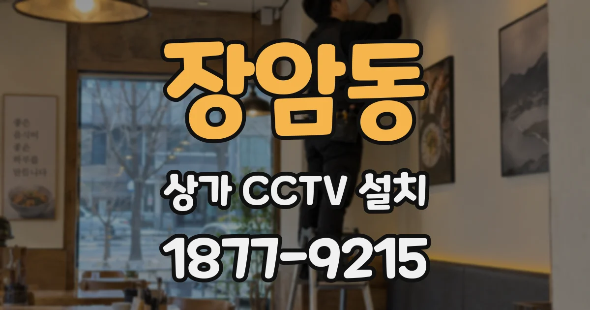 장암동 상가 CCTV 설치
