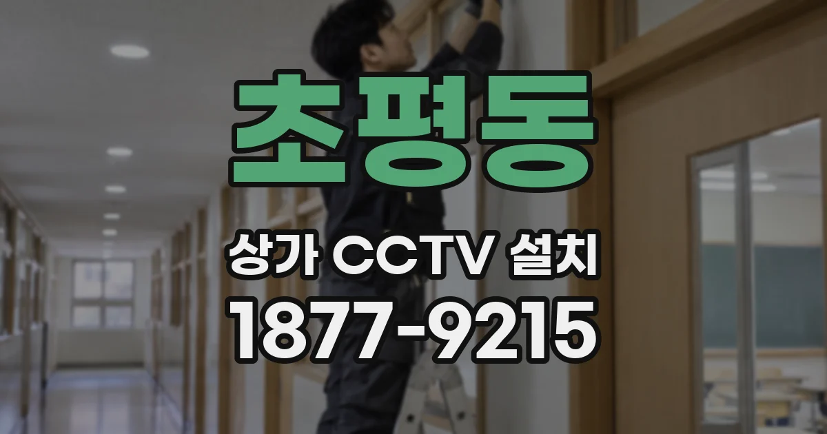 초평동 상가 CCTV 설치