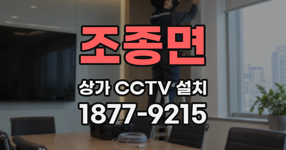 조종면 상가 CCTV 설치