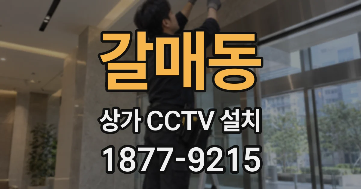 갈매동 상가 CCTV 설치