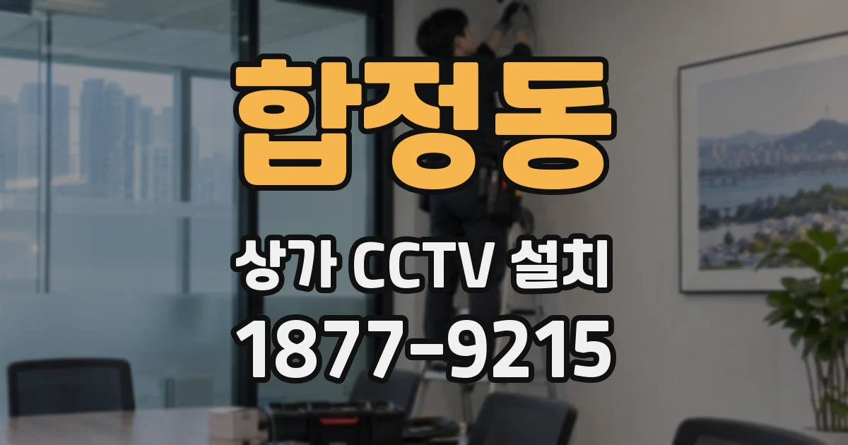 합정동 상가 CCTV 설치
