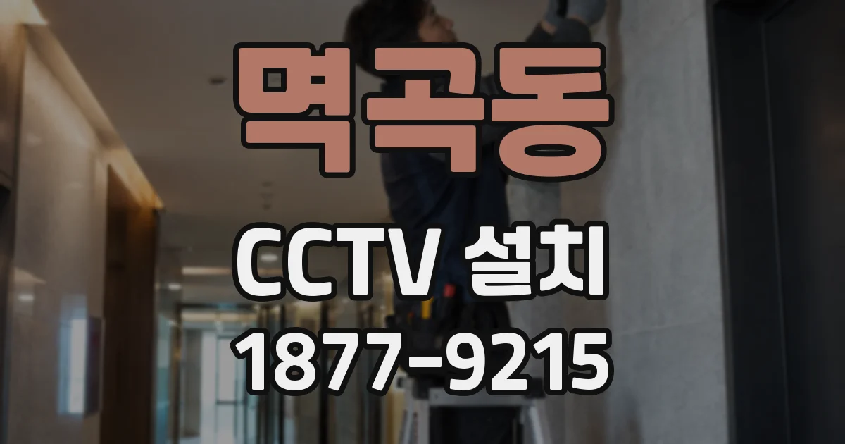 멱곡동 CCTV 설치