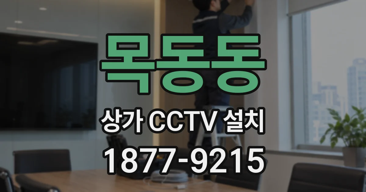 목동동 상가 CCTV 설치