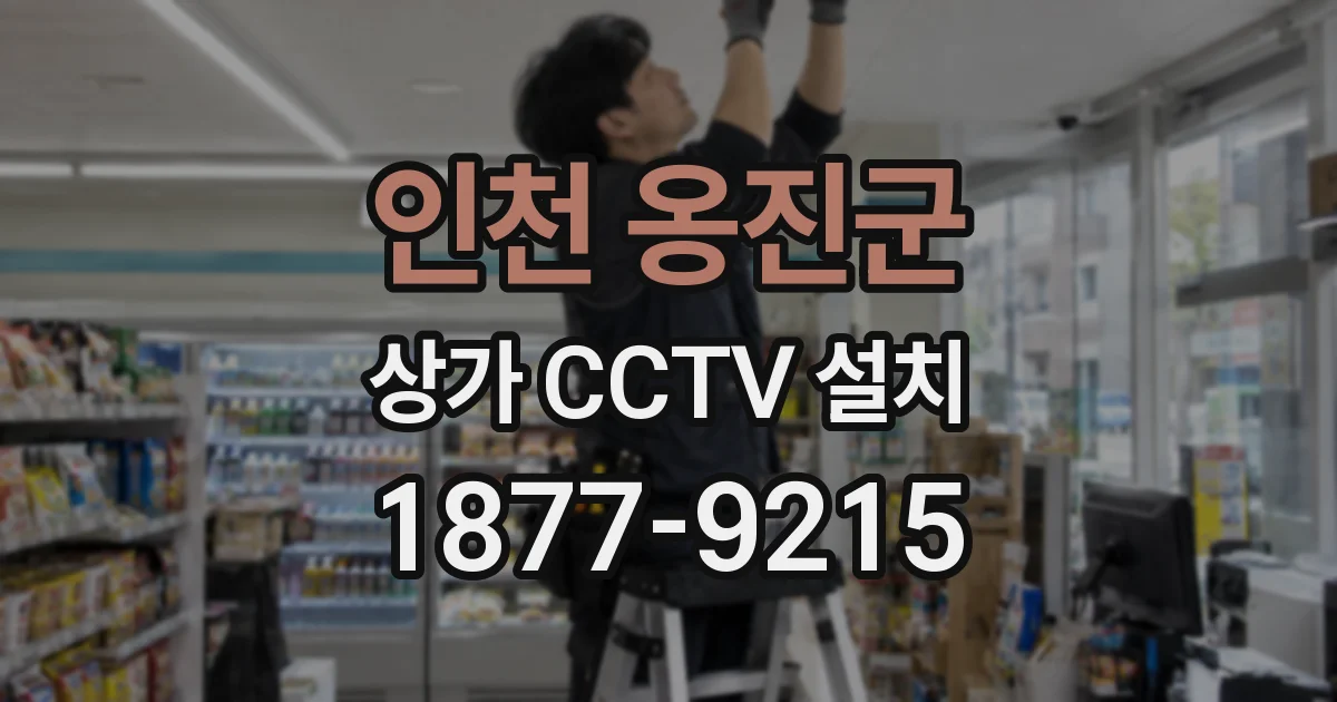 인천 옹진군 상가 CCTV 설치