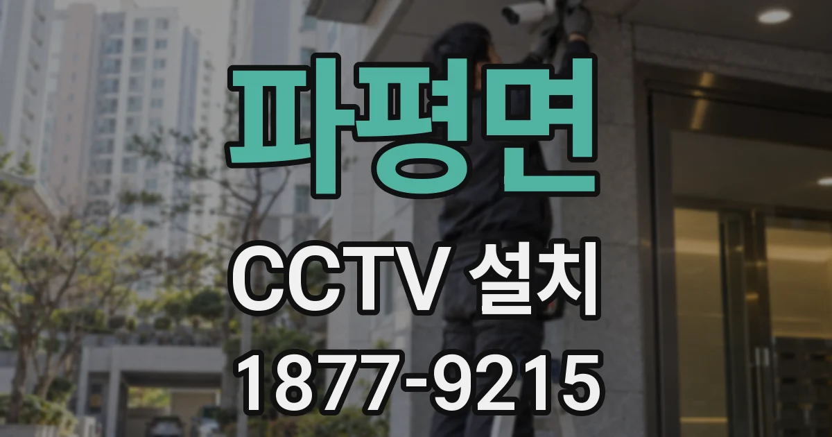 파평면 CCTV 설치