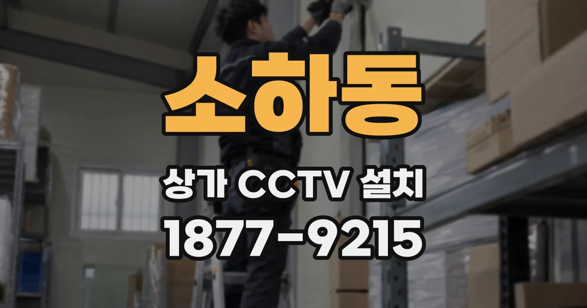 소하동 상가 CCTV 설치