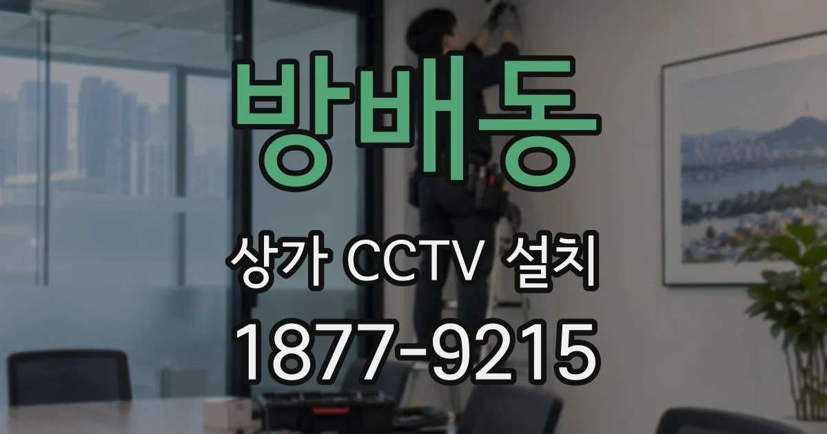 방배동 상가 CCTV 설치