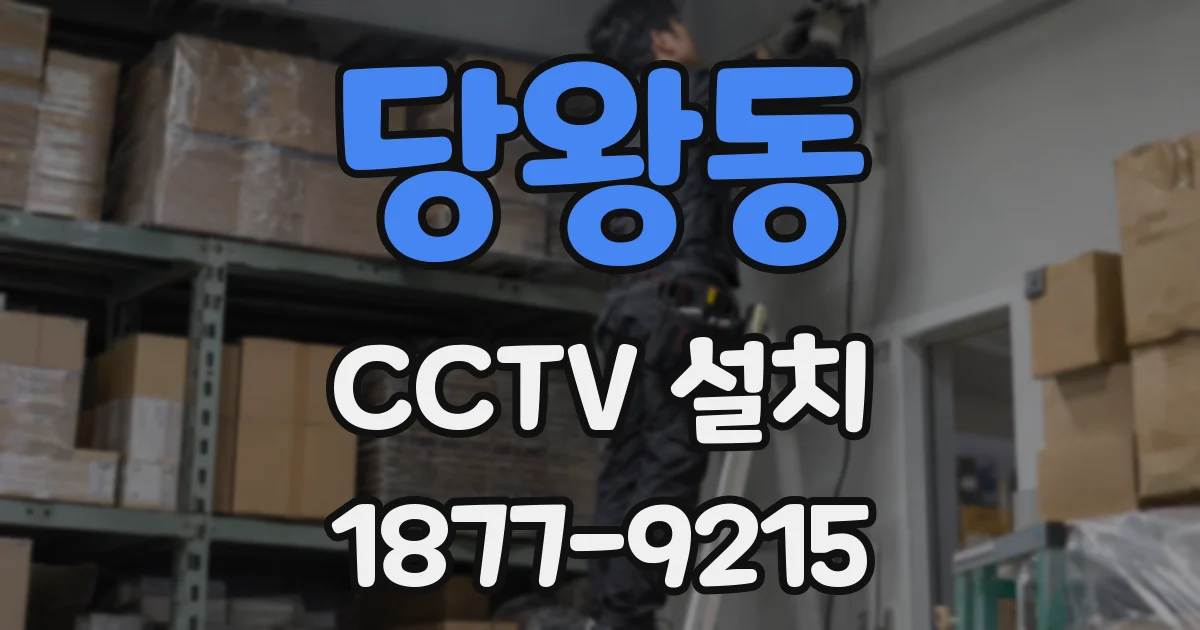 당왕동 CCTV 설치