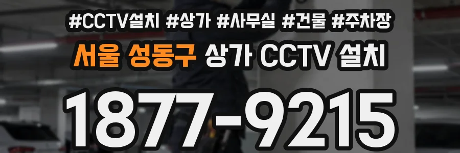 서울 성동구 상가 CCTV 설치