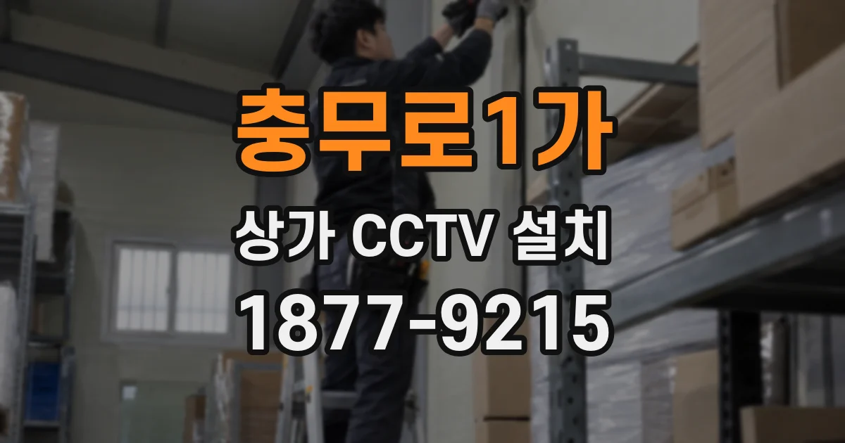 충무로1가 상가 CCTV 설치