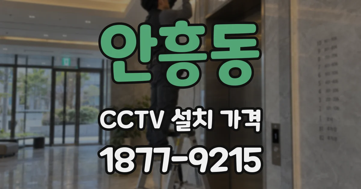 안흥동 CCTV 설치 가격