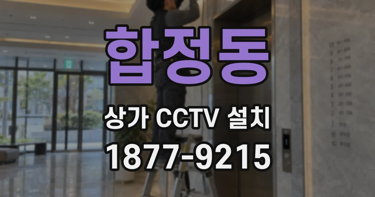 합정동 상가 CCTV 설치