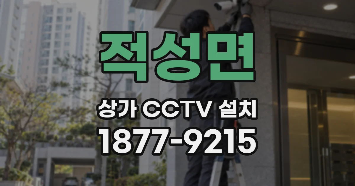 적성면 상가 CCTV 설치