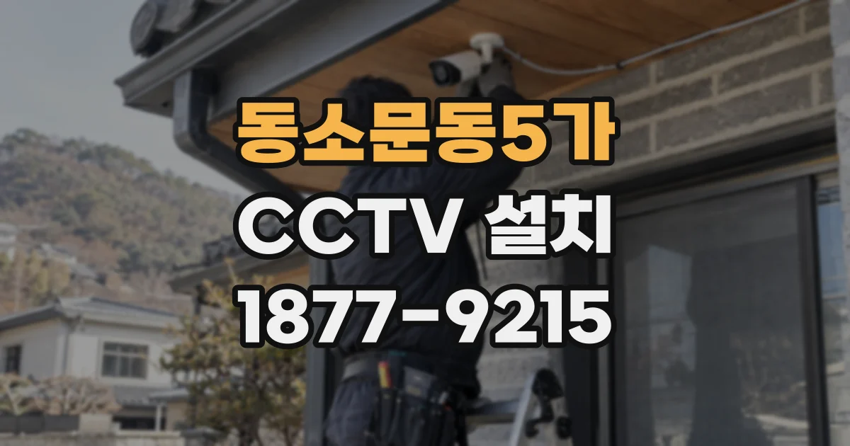 동소문동5가 CCTV 설치