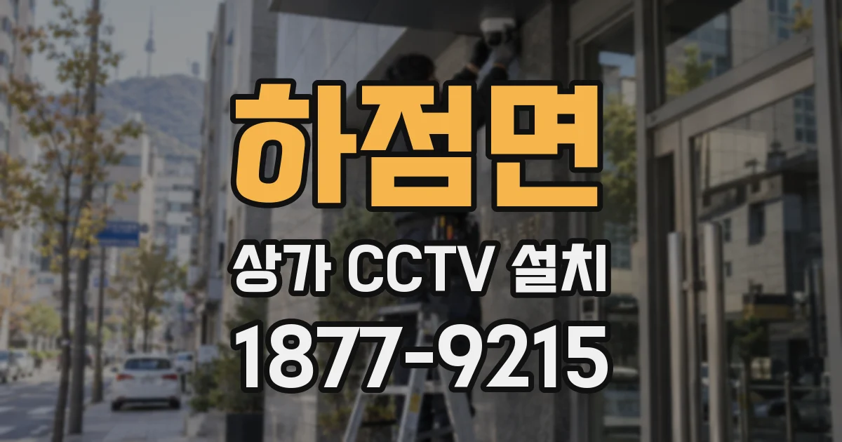 하점면 상가 CCTV 설치