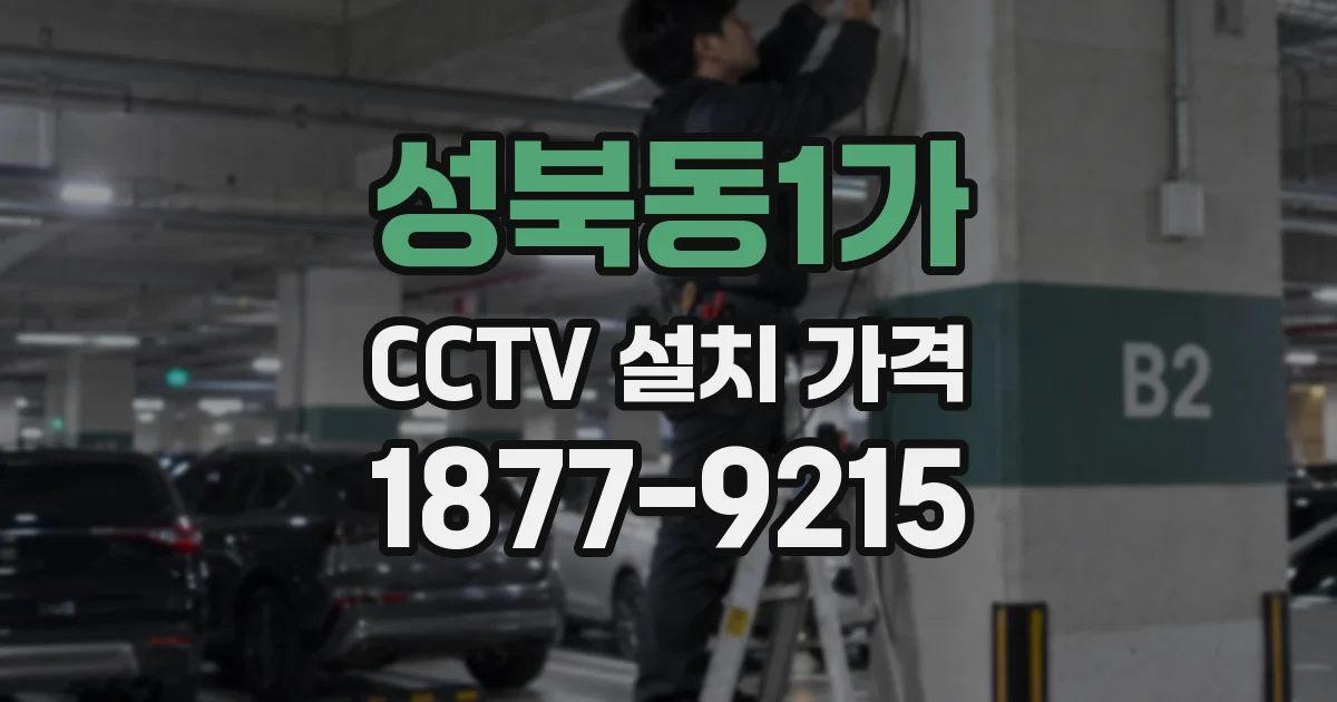 성북동1가 CCTV 설치 가격