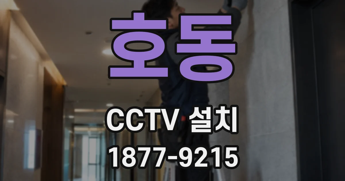 호동 CCTV 설치