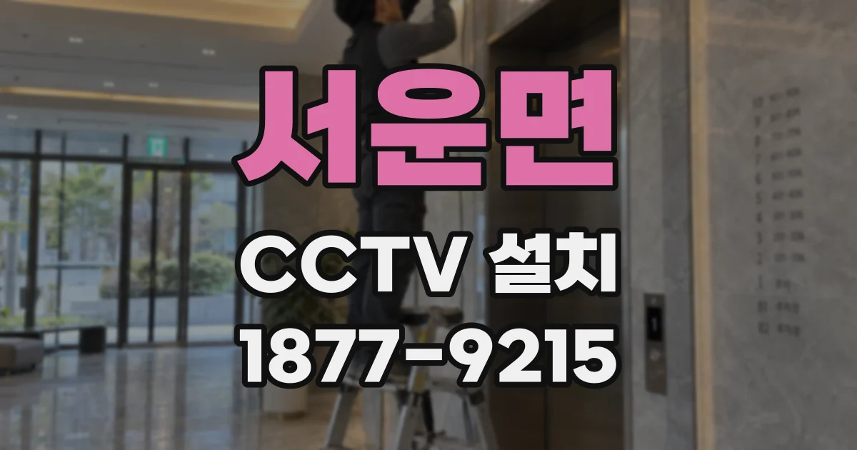 서운면 CCTV 설치
