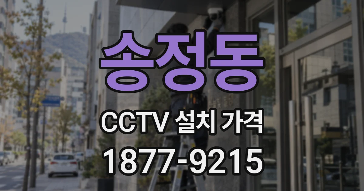 송정동 CCTV 설치 가격
