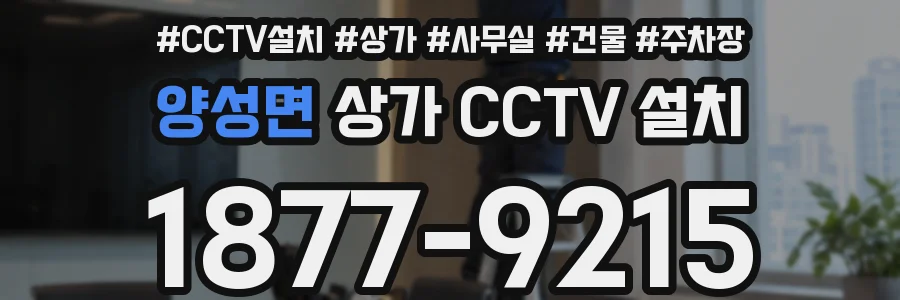 양성면 상가 CCTV 설치