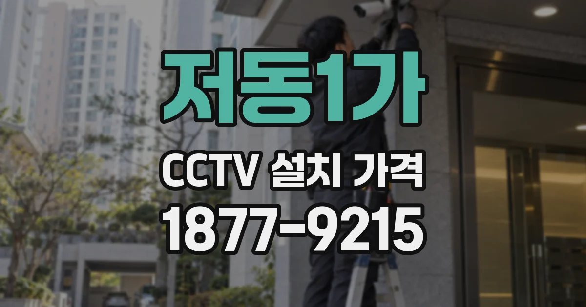저동1가 CCTV 설치 가격