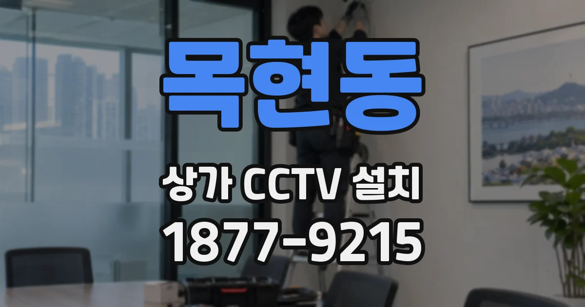 목현동 상가 CCTV 설치
