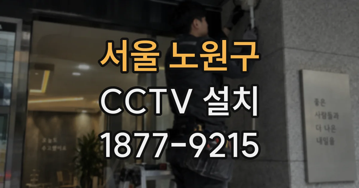 서울 노원구 CCTV 설치