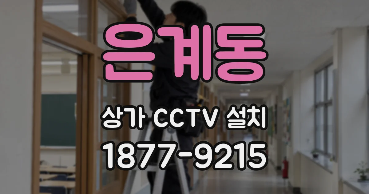은계동 상가 CCTV 설치