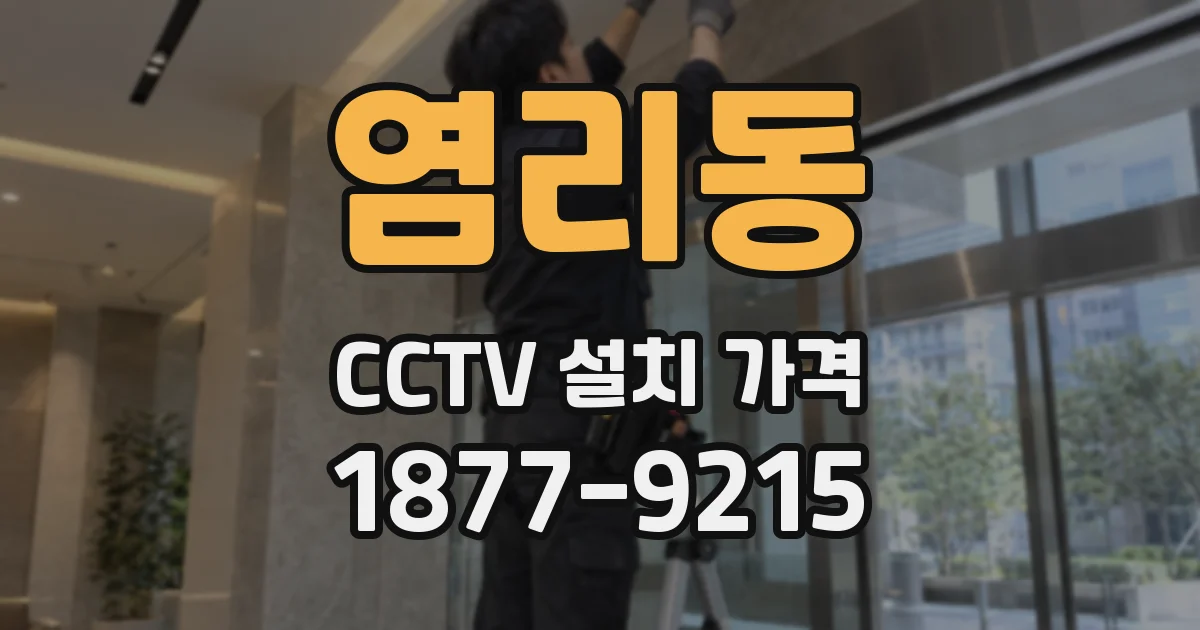 염리동 CCTV 설치 가격