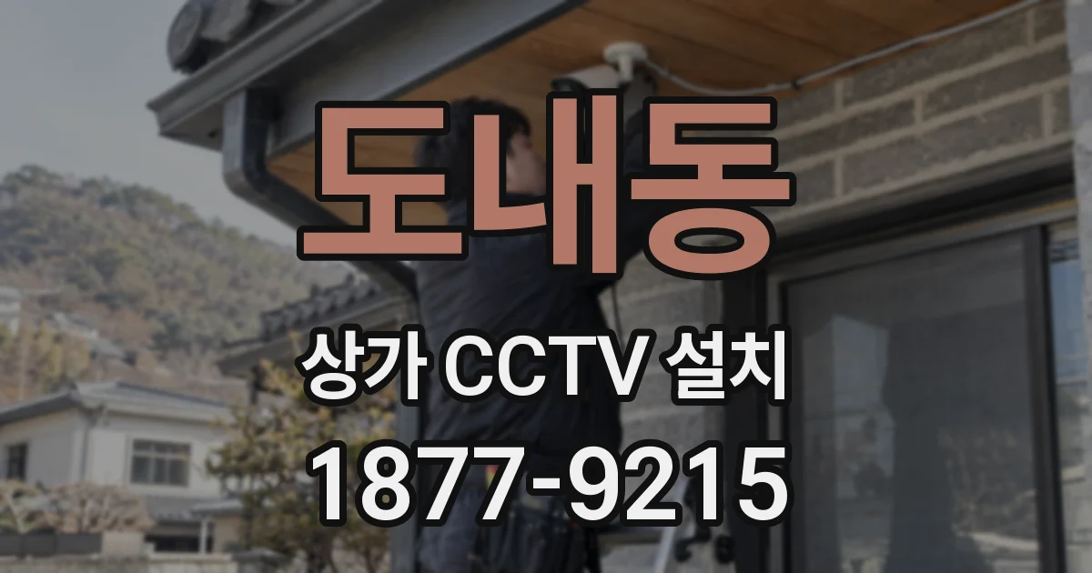 도내동 상가 CCTV 설치