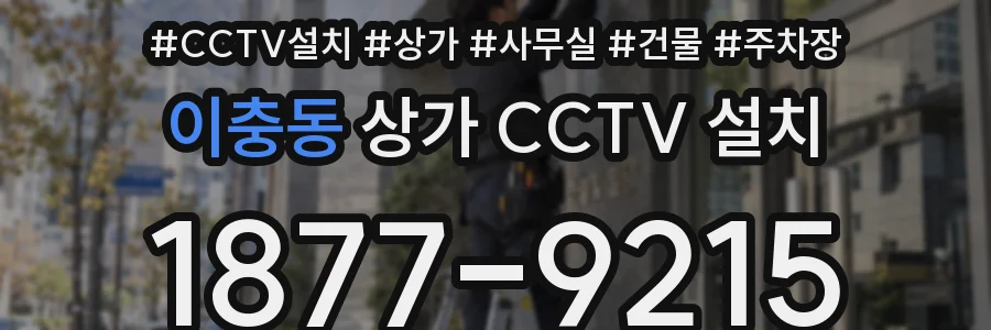 이충동 상가 CCTV 설치
