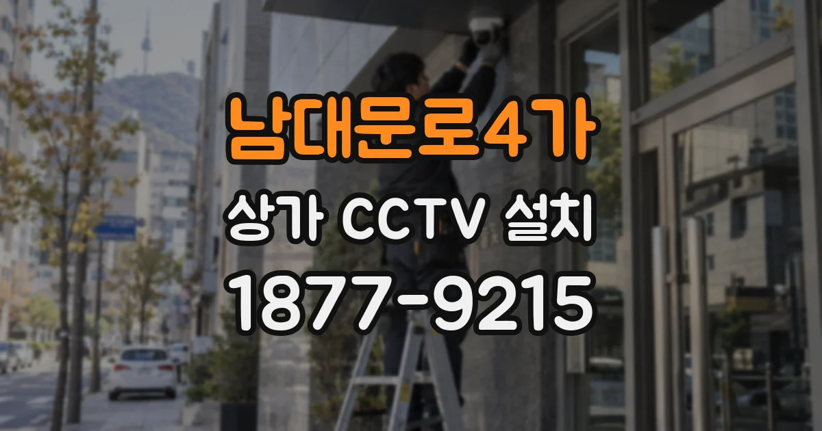 남대문로4가 상가 CCTV 설치