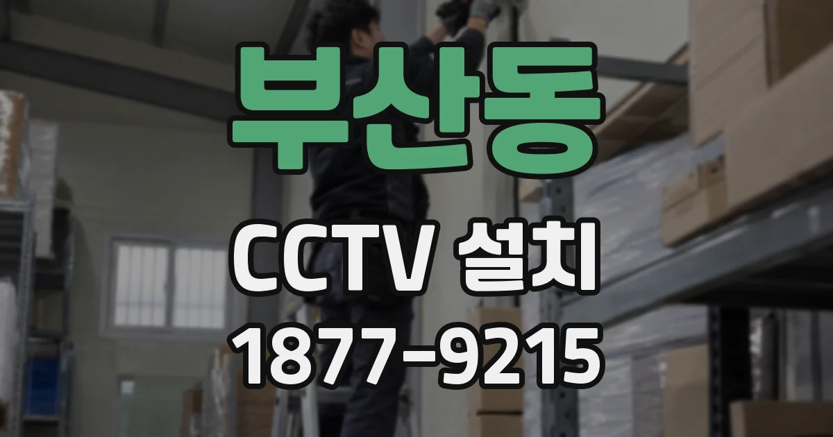 부산동 CCTV 설치