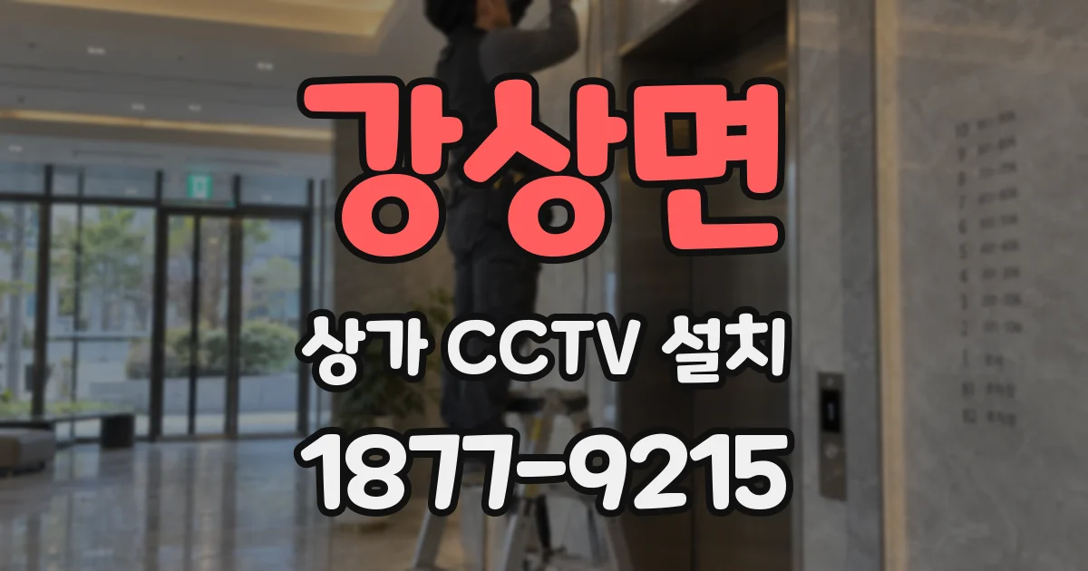 강상면 상가 CCTV 설치