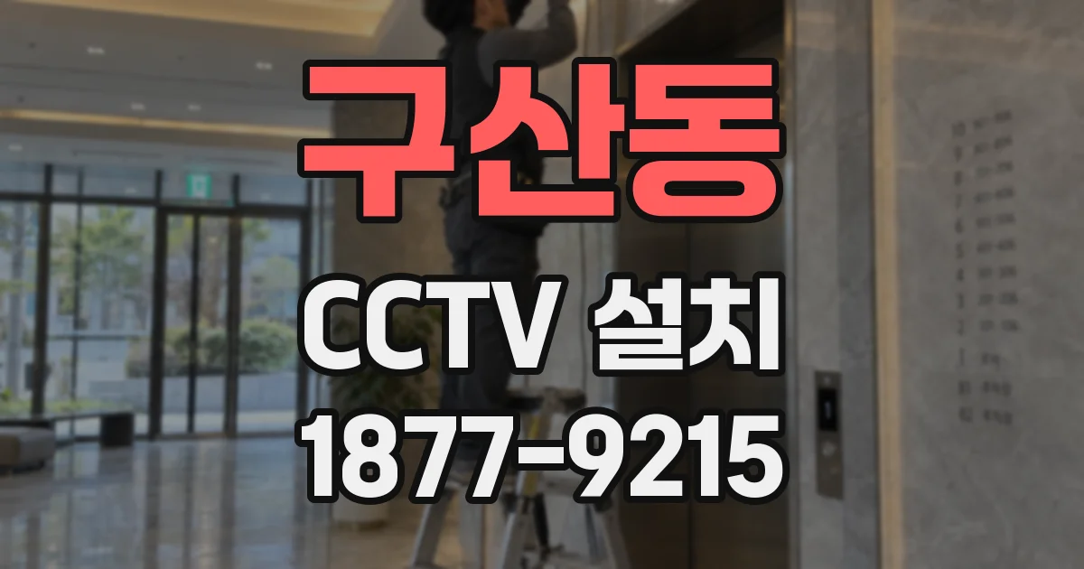 구산동 CCTV 설치