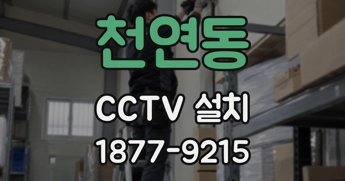 천연동 CCTV 설치