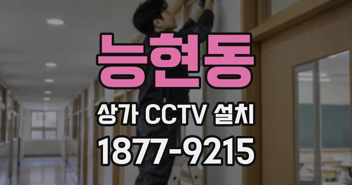 능현동 상가 CCTV 설치
