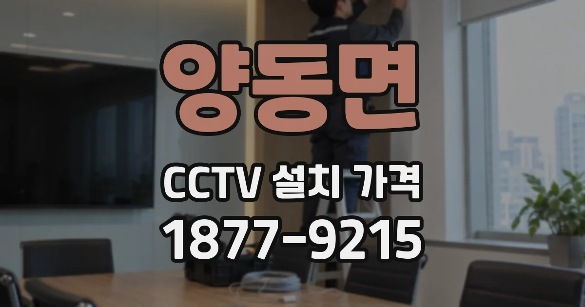 양동면 CCTV 설치 가격