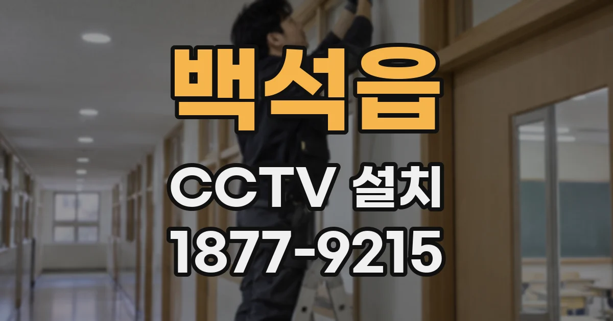 백석읍 CCTV 설치