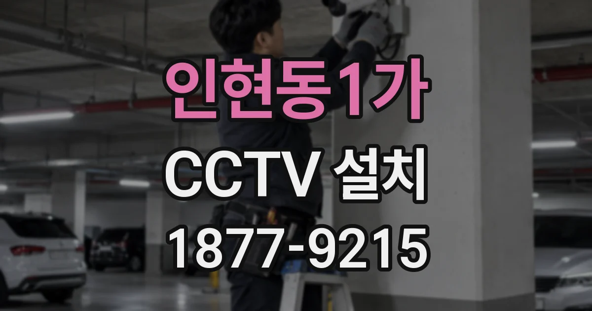 인현동1가 CCTV 설치