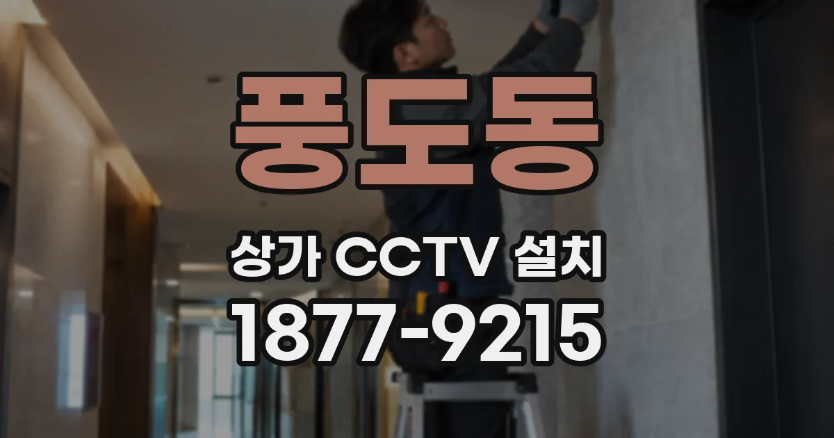 풍도동 상가 CCTV 설치