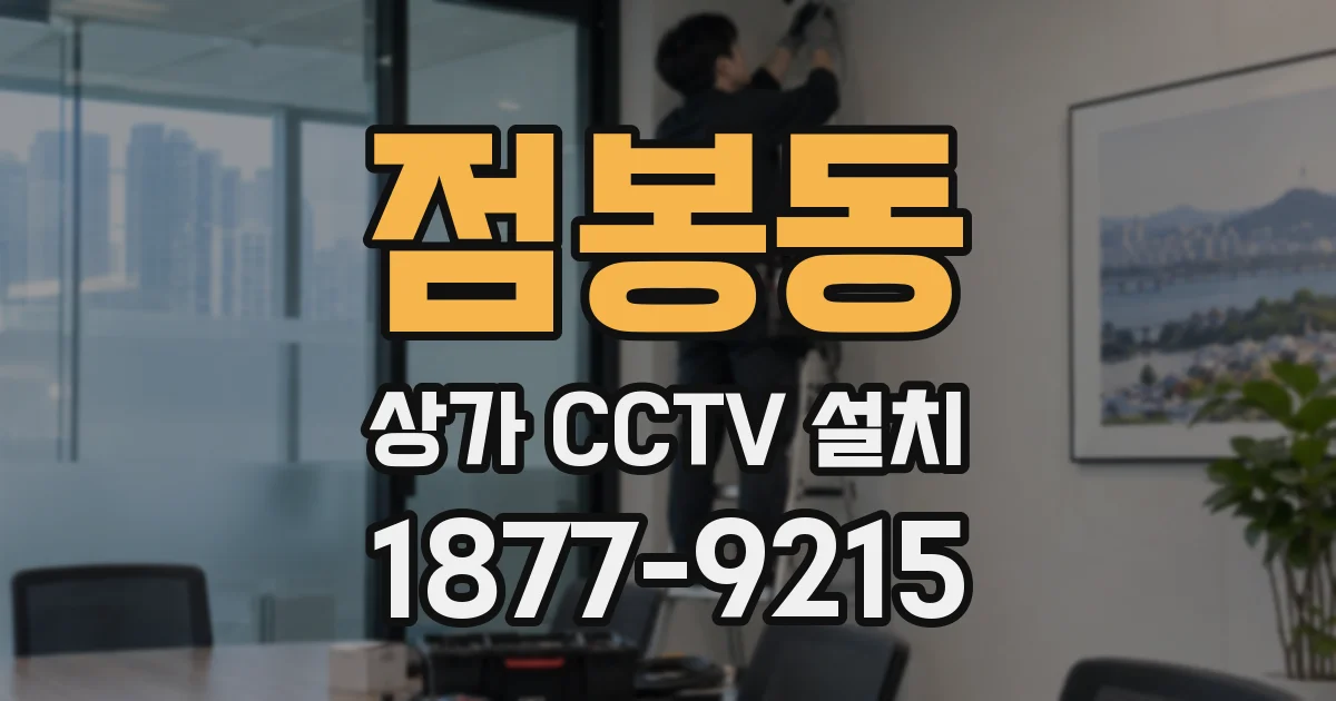 점봉동 상가 CCTV 설치